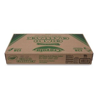 Crayola® Crayons and Markers Combo Classpack, Eight Colors, 256/Set (CYO523349)
