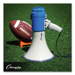 Champion Sports Megaphone, 12-25W, 1000 Yard Range, White/Blue (CSIMP12W)