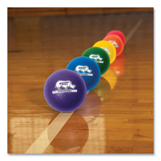 Champion Sports Dodge Ball Set, Rhino Skin, Assorted Colors, 6/Set (CSIRXD6SET)