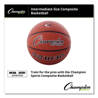 Champion Sports Composite Basketball, Official Intermediate, 29", Brown (CSISB1030)