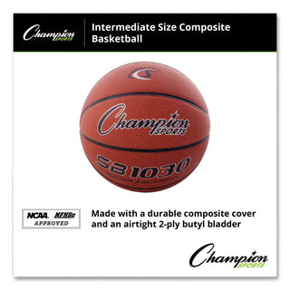 Champion Sports Composite Basketball, Official Intermediate, 29", Brown (CSISB1030)