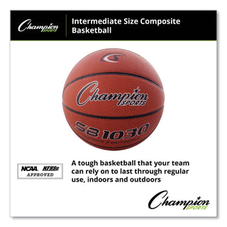 Champion Sports Composite Basketball, Official Intermediate, 29", Brown (CSISB1030)