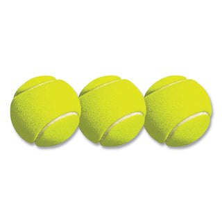 Champion Sports Tennis Balls, 2 1/2" Diameter, Rubber, Yellow, 3/Pack (CSITB3)