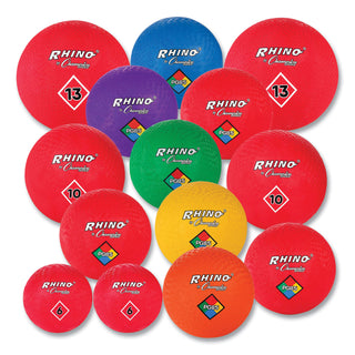 Champion Sports Playground Ball Set, Multi-Size, Multi-Color, Nylon, 14/Set (CSIUPGSET1)
