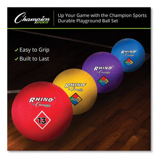 Champion Sports Playground Ball Set, Multi-Size, Multi-Color, Nylon, 14/Set (CSIUPGSET1)
