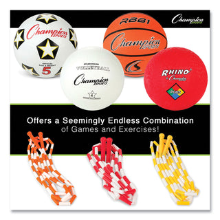 Champion Sports Physical Education Kit w/Seven Balls, 14 Jump Ropes, Assorted Colors (CSIUPGSET2)