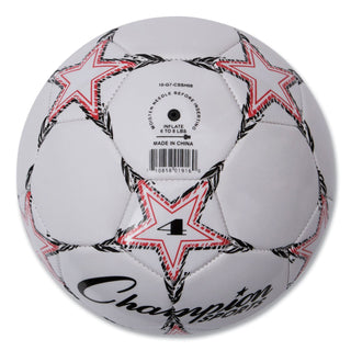 Champion Sports VIPER Soccer Ball, Size 4, 8"- 8 1/4" dia., White (CSIVIPER4)
