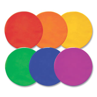 Champion Sports Extra Large Poly Marker Set, 12" Diameter, Assorted Colors, 6 Spots/Set (CSIXLMSPSET)