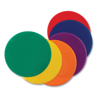 Champion Sports Extra Large Poly Marker Set, 12" Diameter, Assorted Colors, 6 Spots/Set (CSIXLMSPSET)