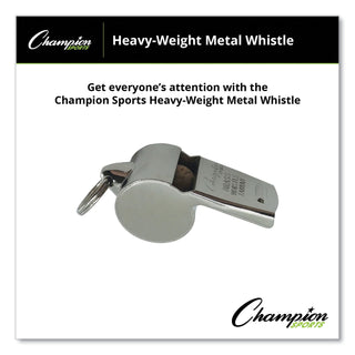 Champion Sports Sports Whistle, Heavy Weight, Metal, Silver (CSI401)