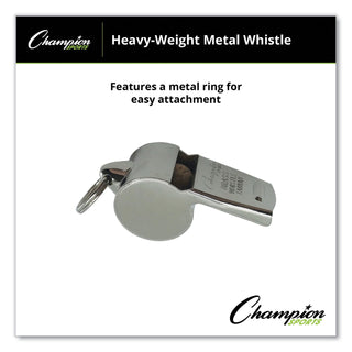 Champion Sports Sports Whistle, Heavy Weight, Metal, Silver (CSI401)