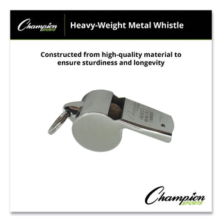 Champion Sports Sports Whistle, Heavy Weight, Metal, Silver (CSI401)