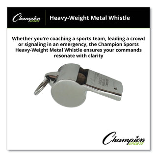 Champion Sports Sports Whistle, Heavy Weight, Metal, Silver (CSI401)