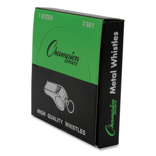 Champion Sports Sports Whistle, Medium Weight, Metal, Silver (CSI501)