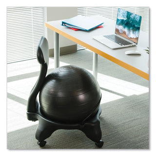 Champion Sports FitPro Ball Chair, Gray/Gray, Gray Base (CSIBCHX)