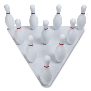 Champion Sports Bowling Set, Plastic/Rubber, White, 1 Ball/10 Pins/Set (CSIBPSET)