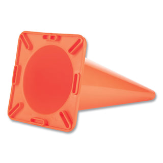 Champion Sports Hi-Visibility Vinyl Cones, 18" Tall, Orange (CSIC18OR)