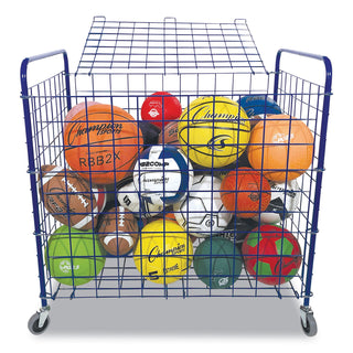 Champion Sports Lockable Ball Storage Cart, 24-Ball Capacity, 37w x 22d x 20h, Black (CSILFX)