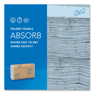 Scott® Essential Multi-Fold Towels, Absorbency Pockets, 1-Ply, 9.2 x 9.4, White, 250/Pack, 16 Packs/Carton (KIM01840)