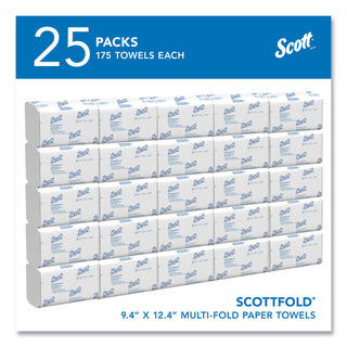 Scott® Pro Scottfold Towels, 1-Ply, 9.4 x 12.4, White, 175 Towels/Pack, 25 Packs/Carton (KIM01980)