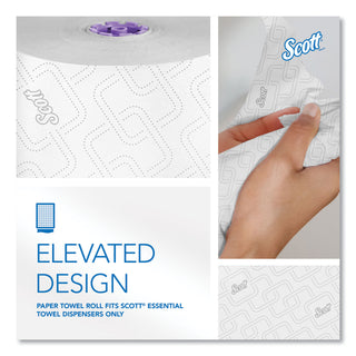Scott® Essential High Capacity Hard Roll Towel, 1-Ply, 8" x 950 ft, White, 6 Rolls/Carton (KCC02001)