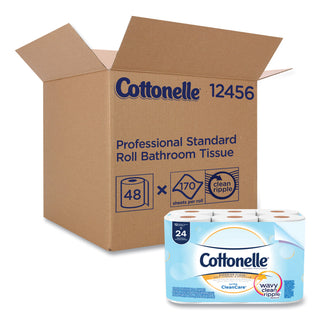 Cottonelle® Clean Care Bathroom Tissue, Septic Safe, 1-Ply, White, 170 Sheets/Roll, 48 Rolls/Carton (KIM12456)
