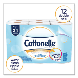 Cottonelle® Clean Care Bathroom Tissue, Septic Safe, 1-Ply, White, 170 Sheets/Roll, 48 Rolls/Carton (KIM12456)