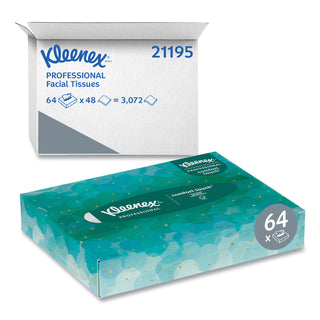 Kleenex® White Facial Tissue Junior Pack, 2-Ply, 48 Sheets/Box, 64 Boxes/Carton (21195KIM)