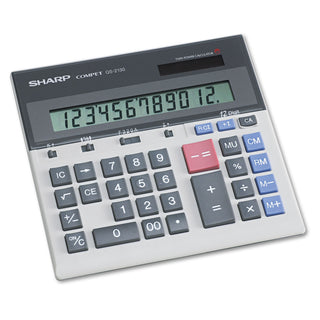 Sharp® QS-2130 Compact Desktop Calculator, 12-Digit LCD (SHRQS2130)