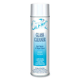 Claire® Gleme Glass Cleaner, Fresh Scent, 19 oz Aerosol Spray, Dozen (CGC050)