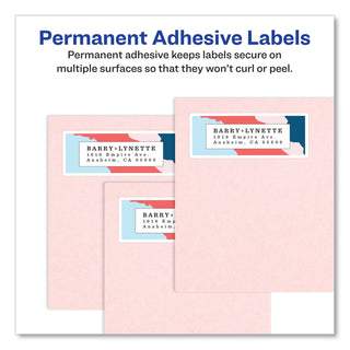 Avery® Glossy Clear Easy Peel Mailing Labels w/ Sure Feed Technology, Inkjet/Laser Printers, 0.66 x 1.75, 60/Sheet, 10 Sheets/PK (AVE6520)