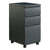 Alera® Three-Drawer Metal Pedestal File with Full-Length Pull, 14.96w x 19.29d x 27.75h, Charcoal (ALEPBBBFCH)