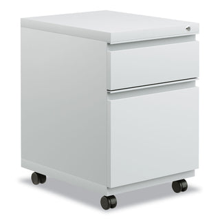 Alera® 2-Drawer Metal Pedestal Box File with Full Length Pull, 14.96w x 19.29d x 21.65h, Light Gray (ALEPBBFLG)