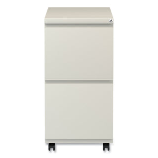 Alera® Two-Drawer Metal Pedestal File with Full-Length Pull, 14.96w x 19.29d x 27.75h, Putty (ALEPBFFPY)