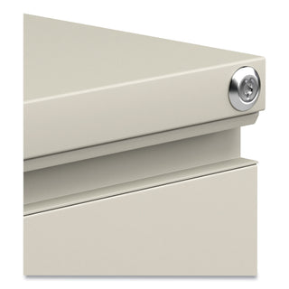 Alera® Two-Drawer Metal Pedestal File with Full-Length Pull, 14.96w x 19.29d x 27.75h, Putty (ALEPBFFPY)