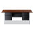 Alera® Double Pedestal Steel Desk, Metal Desk, 72w x 36d x 29.5h, Mocha/Black (ALESD7236BM)