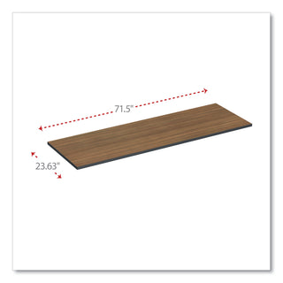 Alera® Reversible Laminate Table Top, Rectangular, 71 1/2w x 23 5/8d, Espresso/Walnut (ALETT7224EW)