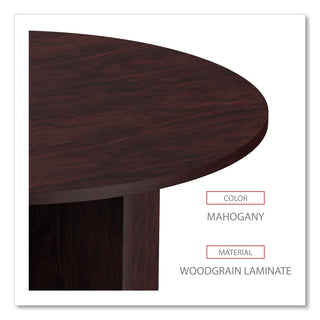 Alera® Valencia Round Conference Table w/Legs, 29 1/2h x 42 dia., Mahogany (ALEVA7142MY)