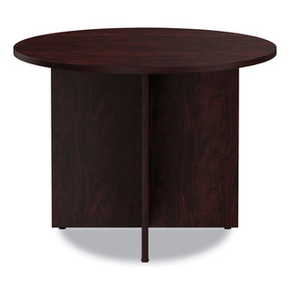 Alera® Valencia Round Conference Table w/Legs, 29 1/2h x 42 dia., Mahogany (ALEVA7142MY)
