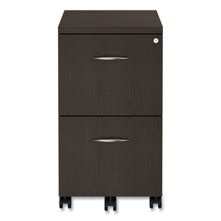 Alera® Valencia Series Mobile File/File Pedestal, 15.38w x 20d x 26.63h, Espresso (ALEVA582816ES)