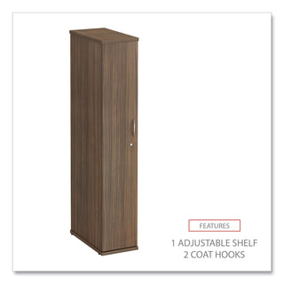 Alera® Valencia Series Wardrobe, 11 7/8w x 23 7/8d x 65h, Modern Walnut (ALEVA621224WA)