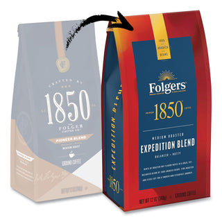 1850 Coffee, Pioneer Blend, Medium Roast, Ground, 12 oz Bag (FOL60514EA) (FOL60514EA)