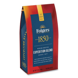 1850 Coffee, Pioneer Blend, Medium Roast, Ground, 12 oz Bag (FOL60514EA) (FOL60514EA)