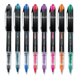 uniball® VISION ELITE Stick Roller Ball Pen, Micro 0.5mm, Assorted Ink, Black Barrel (UBC58092PP)