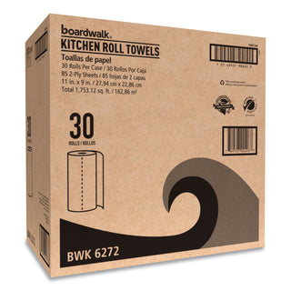Boardwalk® Kitchen Roll Towel, 2-Ply, 11 x 9, White, 85 Sheets/Roll, 30 Rolls/Carton (6272BW)