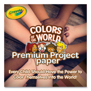Crayola® Colors of the World Construction Paper - Student, Construction, Artwork - 24 Piece(s) - 8.50"Width x 11"Length - 48 / Pack - Multi - Paper (CYO990091)