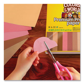 Crayola® Colors of the World Construction Paper - Student, Construction, Artwork - 24 Piece(s) - 8.50"Width x 11"Length - 48 / Pack - Multi - Paper (CYO990091)
