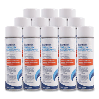 Boardwalk® Vandalism Mark Remover, 16 oz Aerosol Spray, 12/Carton (BWK351ACT)