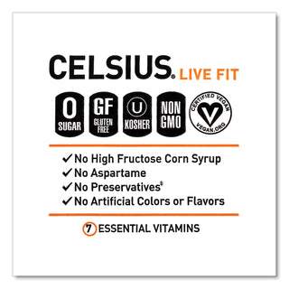 Celsius® Live Fit Variety Pack, Kiwi Guava and Orange, 12 oz Can, 24/Carton (GRR22002166)