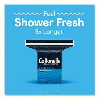 Cottonelle® Flushable Wet Wipes, Zip Pack Refill, White, 5 x 7.25, 252/Pack (KCC43541)